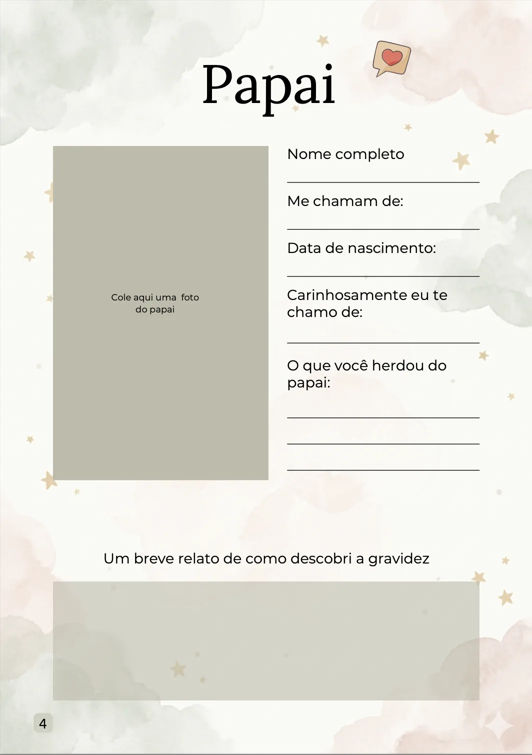 Página do Diário do Bebê