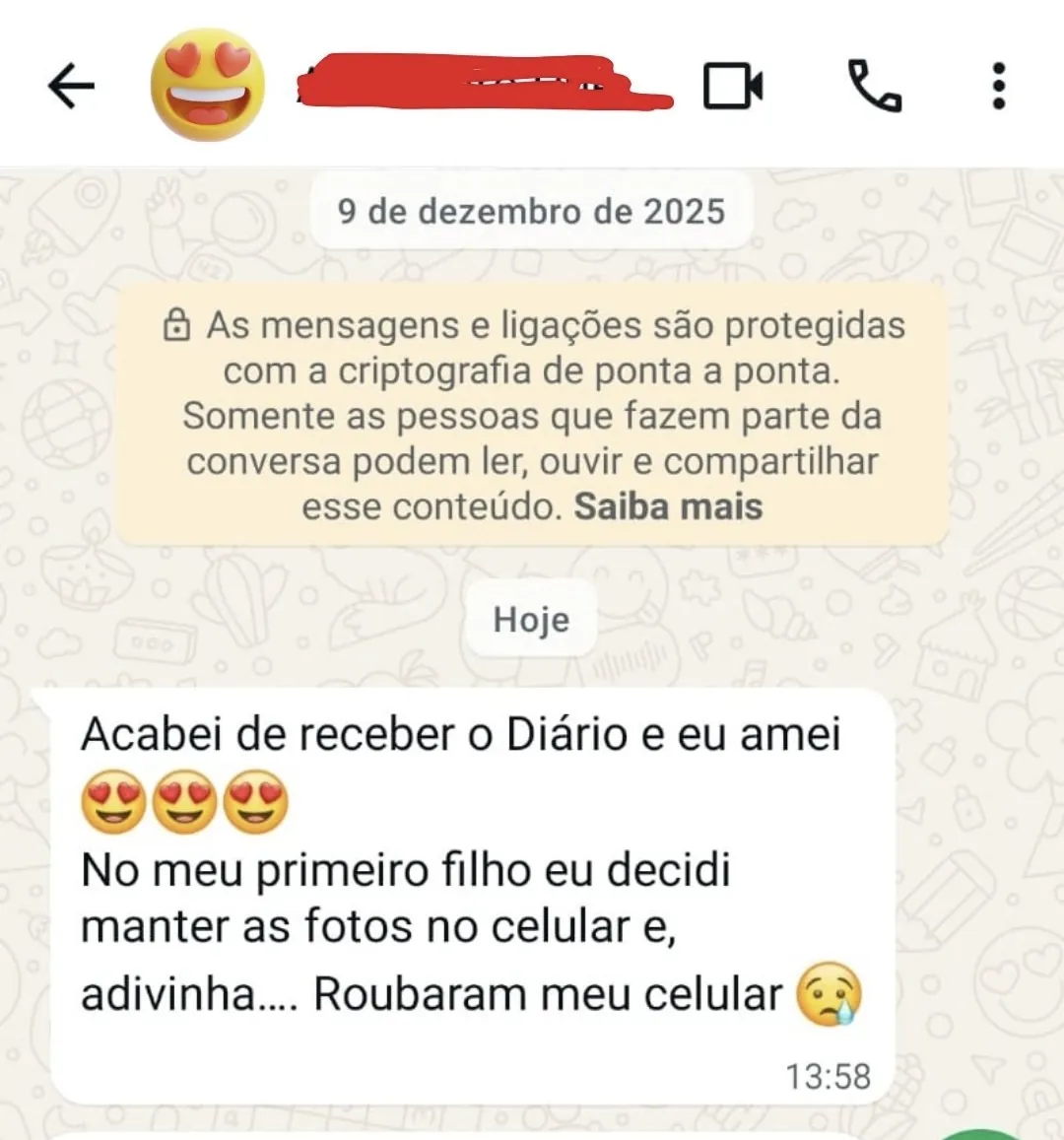 Depoimento de mãe